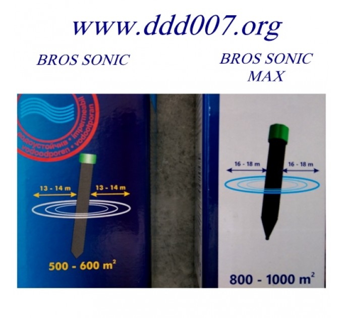 Bros Sonic MAX – Уред против къртици и сляпо куче | До 1000 м² защита