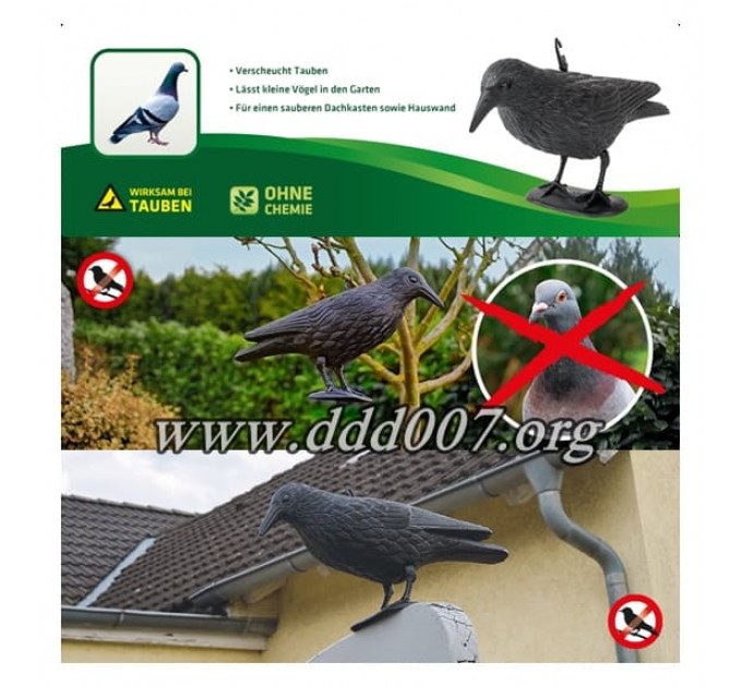 Гарван - плашило за гълъби, косове и други дребни птици от Gardigo